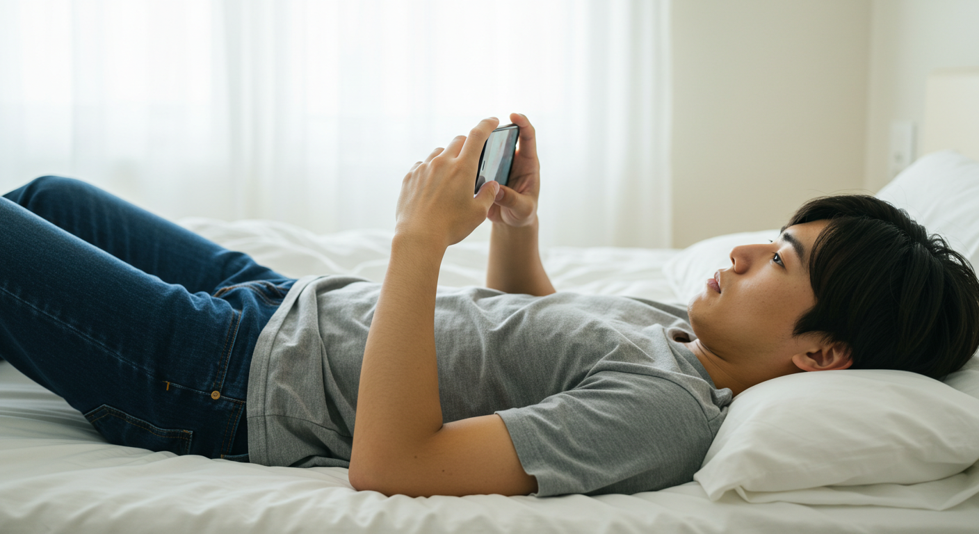 スマホ肘かも？寝る前のスマホで肘が痛くなる！！症状・原因・対策をわかりやすく解説